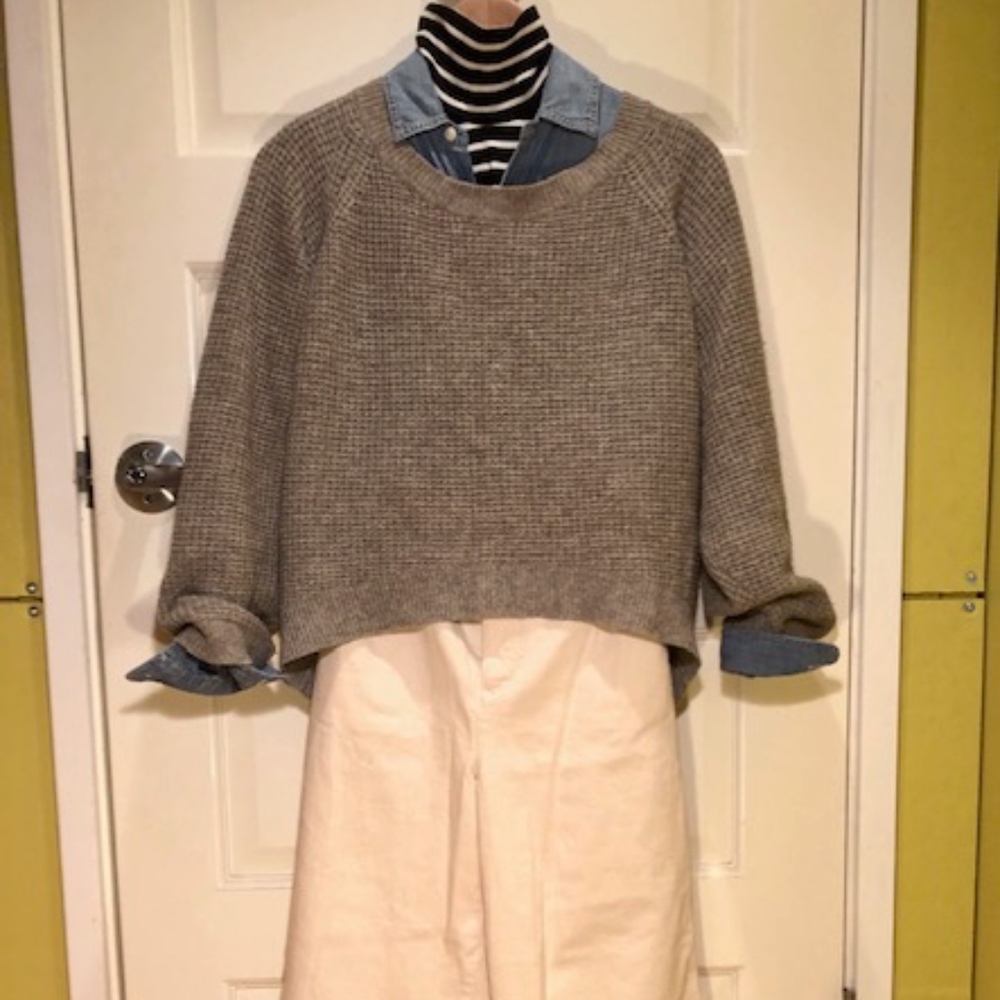 Vince chunky wool & yak waffle knit sweater
